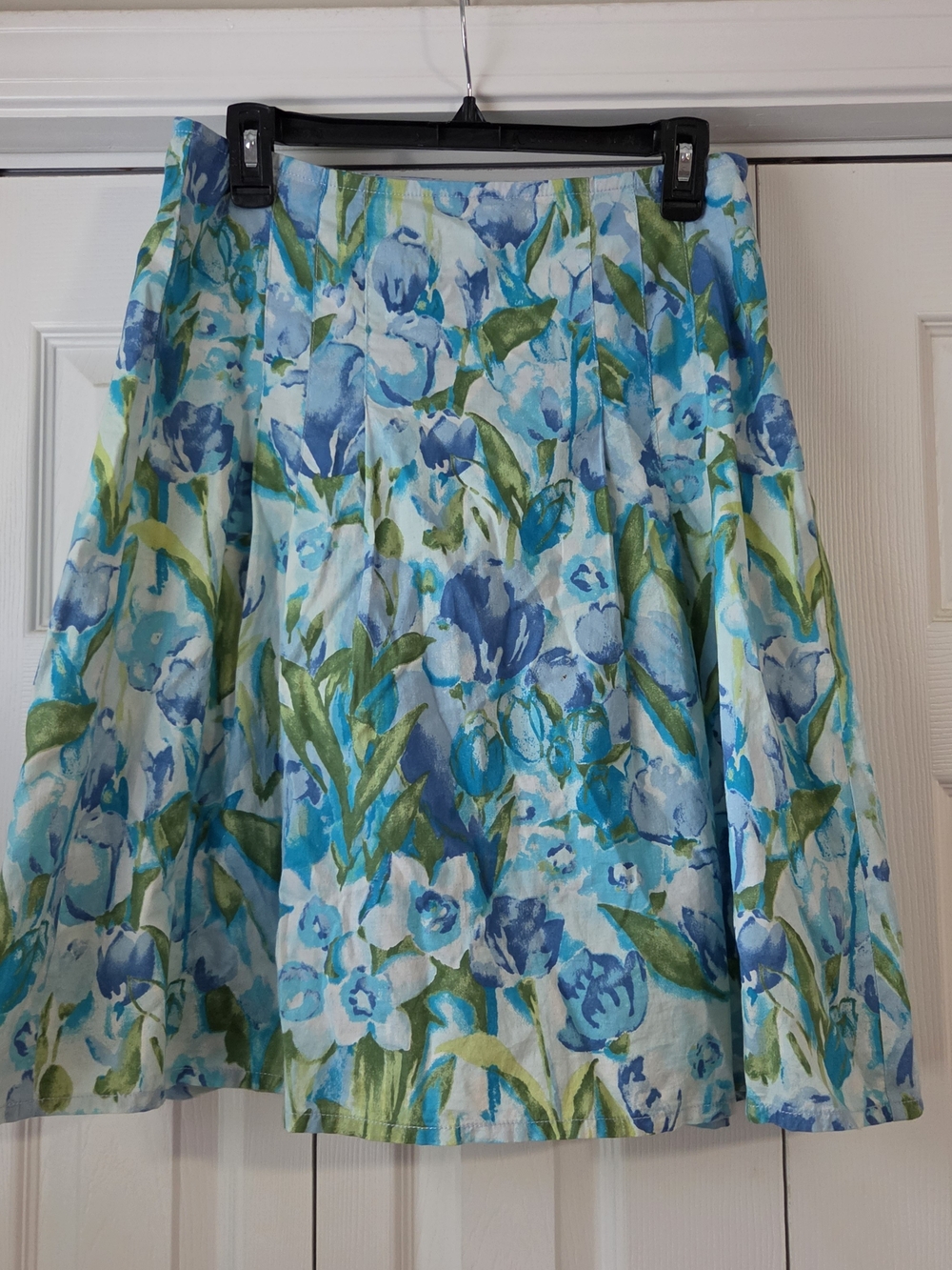 Tommy Hilfiger Blue & Green Floral Skater Skirt